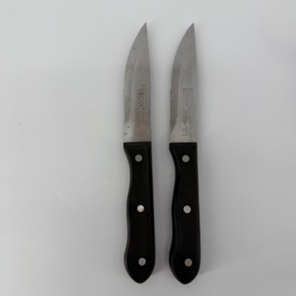 Slitzer Rostfrei Stainless Steel‎ Serrated Steak Knives Triple Rivet Set of 2